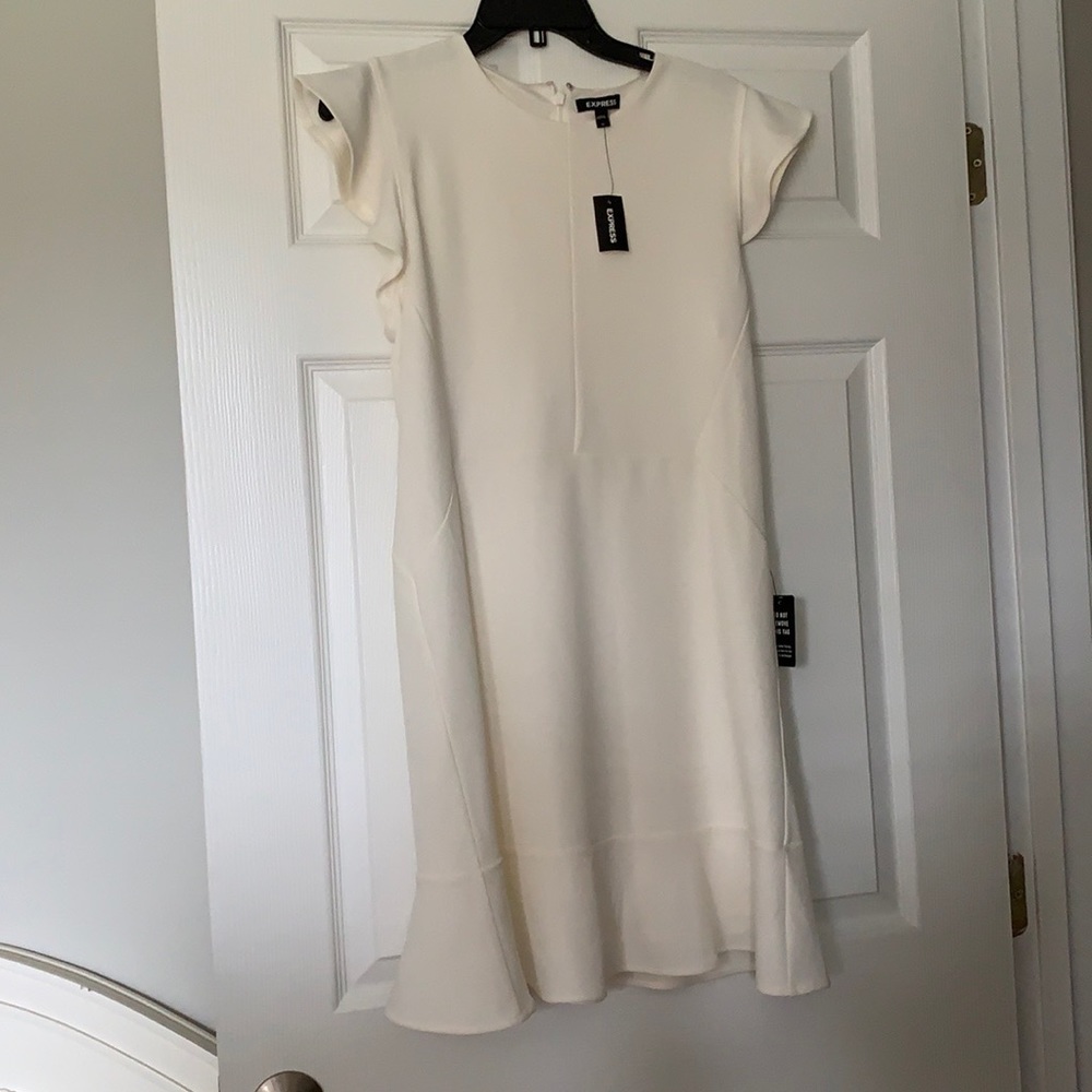 Express Ruffle Dress White - Picture 3 of 3